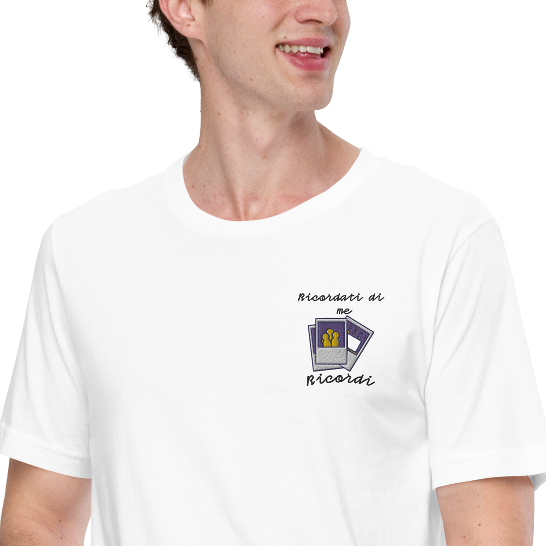 Maglietta Ricamata Uomo Ricordati di Me Foto - Gufetto Brand 