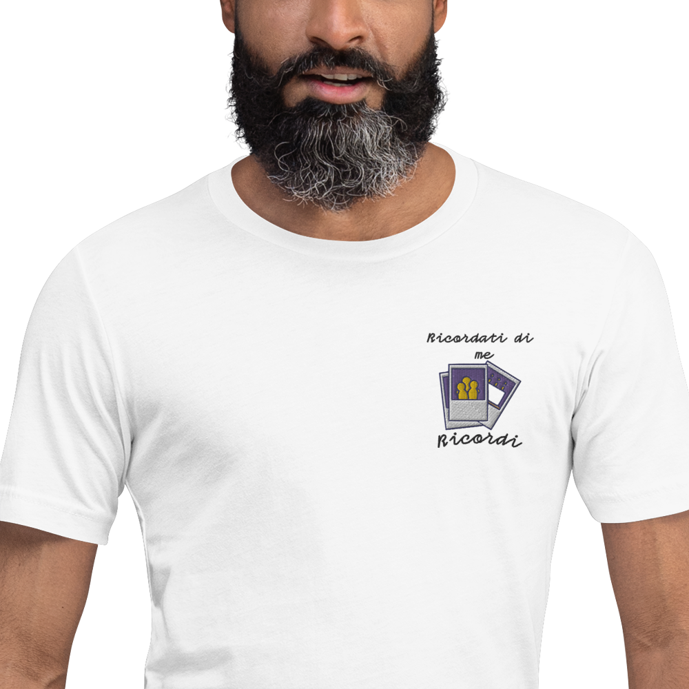 Maglietta Ricamata Uomo Ricordati di Me Foto - Gufetto Brand 