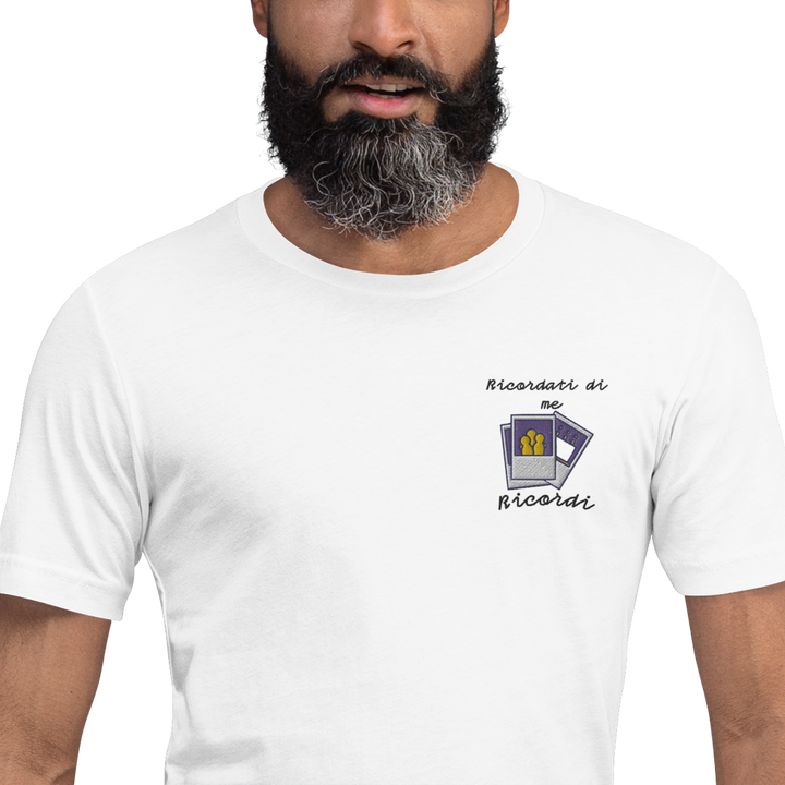 Maglietta Ricamata Uomo Ricordati di Me Foto - Gufetto Brand 