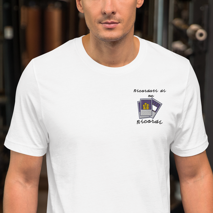 Maglietta Ricamata Uomo Ricordati di Me Foto - Gufetto Brand 