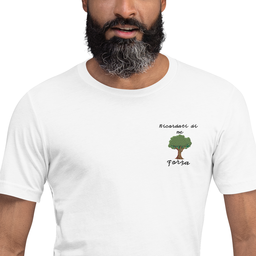 Maglietta Ricamata Uomo Ricordati di me Albero - Gufetto Brand 