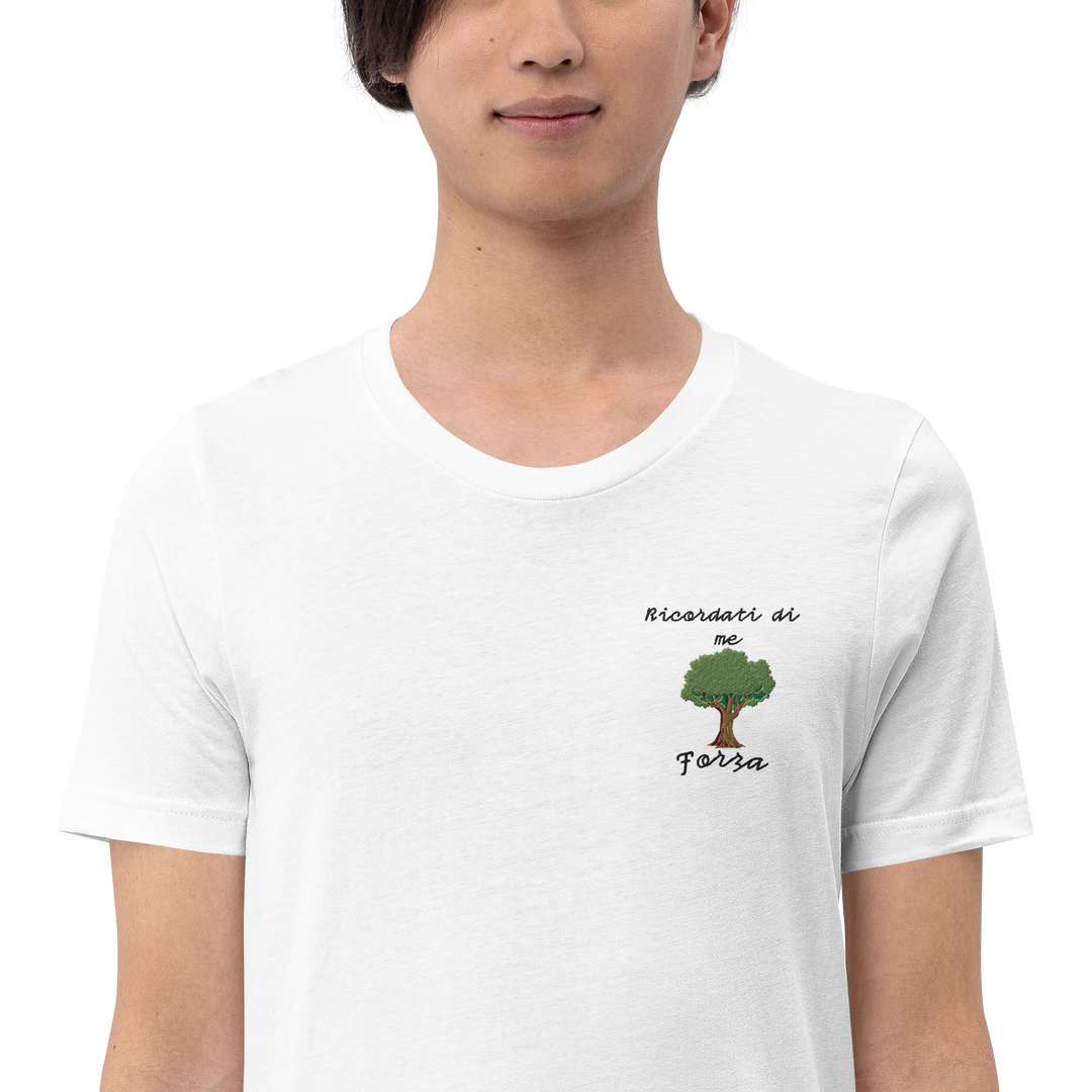 Maglietta Ricamata Uomo Ricordati di me Albero - Gufetto Brand 