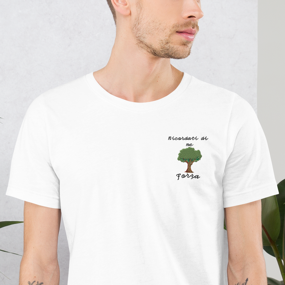 Maglietta Ricamata Uomo Ricordati di me Albero - Gufetto Brand 