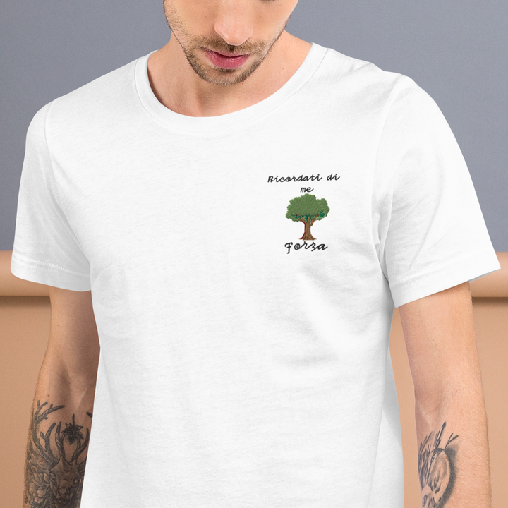 Maglietta Ricamata Uomo Ricordati di me Albero - Gufetto Brand 