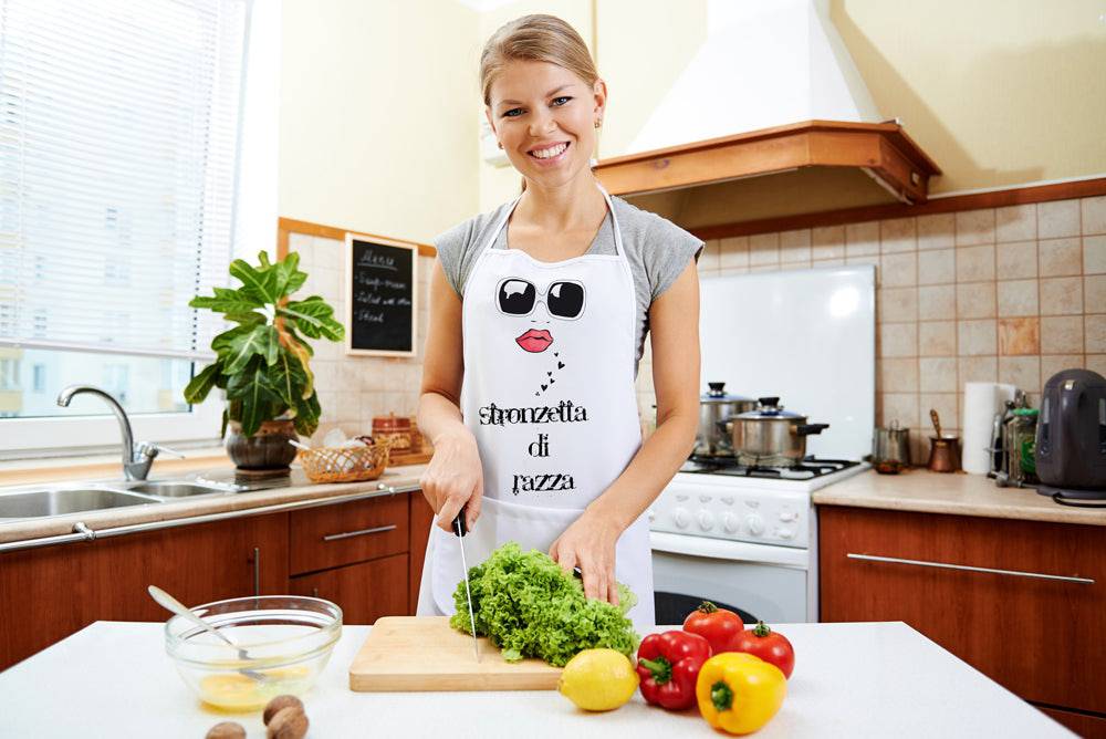 Grembiule Donna Bianco  Stronzetta di Razza - Gufetto Brand 