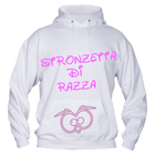 Felpa Bianca Donna ( Stronzetta di Razza ) - Gufetto Brand 