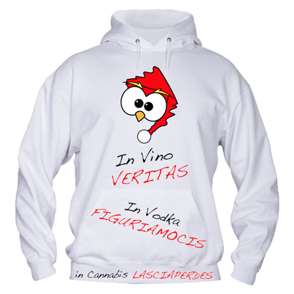 Felpa Bianca Uomo Christmas - Gufetto Brand 