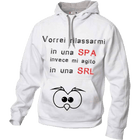 Felpa Bianca Uomo ( vorrei rilassarmi... ) - Gufetto Brand 
