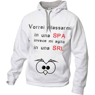 Felpa Bianca Uomo ( vorrei rilassarmi... )