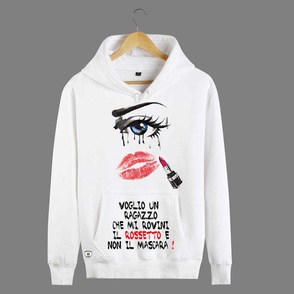 Felpa Donna Voglio Un Ragazzo - Gufetto Brand 