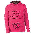 Felpa Fucsia ( Meglio matta che gatta morta!!! ) - Gufetto Brand 