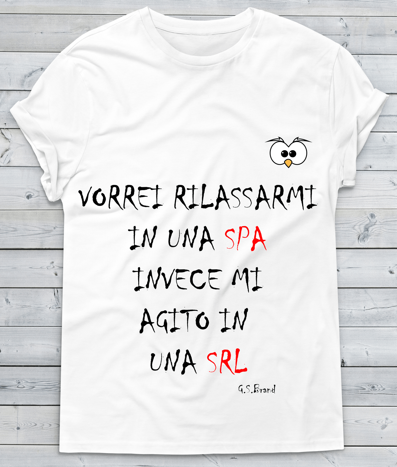 T-shirt Uomo ( Vorrei Rilassarmi... ) - Gufetto Brand 