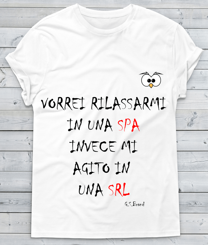 T-shirt Uomo ( Vorrei Rilassarmi... ) - Gufetto Brand 
