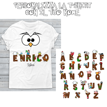T-shirt Animal Name Personalizzabile con Nome