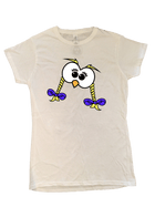T-shirt Bianca Gufetta con treccine - Gufetto Brand 