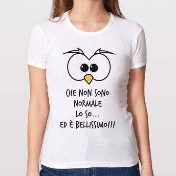 T-shirt Donna Che non sono Normale White Edition