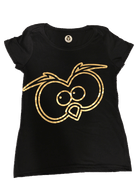 T-shirt Luxury Donna Occhi oro - Gufetto Brand 