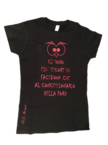 T-shirt Nera Donna ( Ci sono più Escort... )
