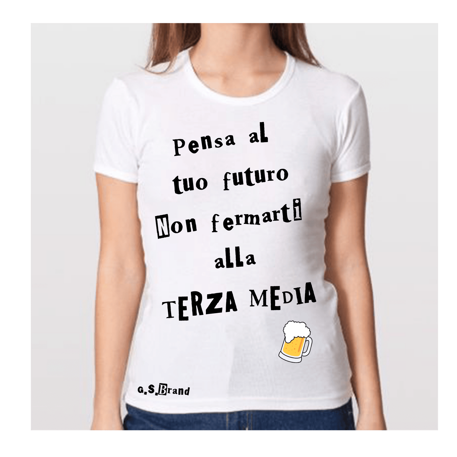 T-shirt Non fermarti alla Terza... Donna - Gufetto Brand 