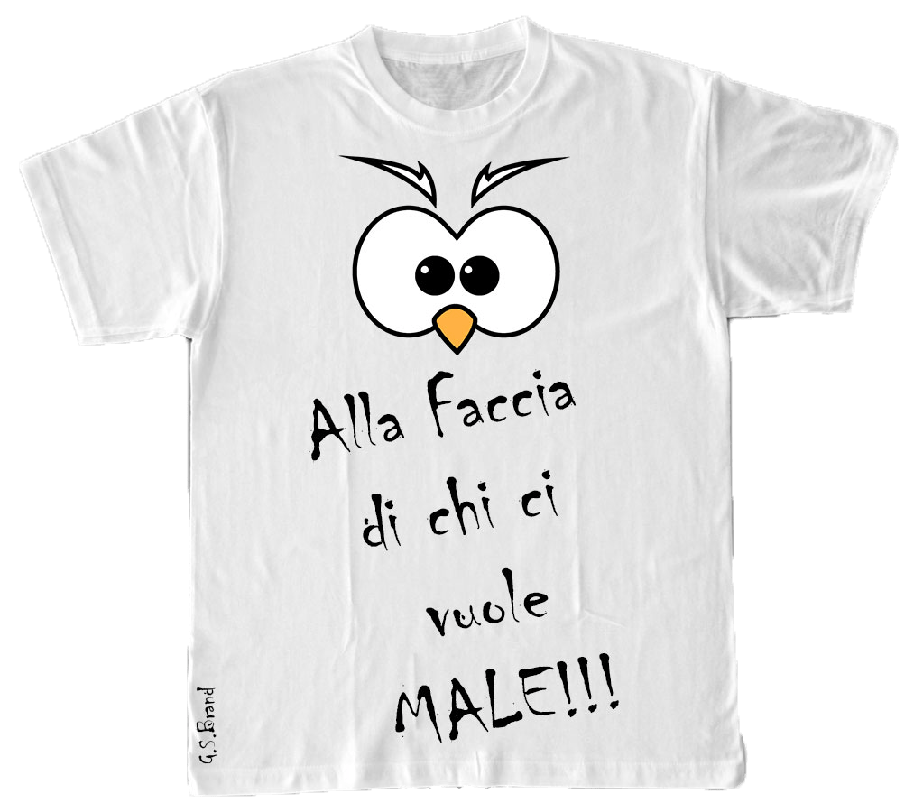 T-shirt Uomo ( Alla faccia di chi ci vuol - Gufetto Brand 