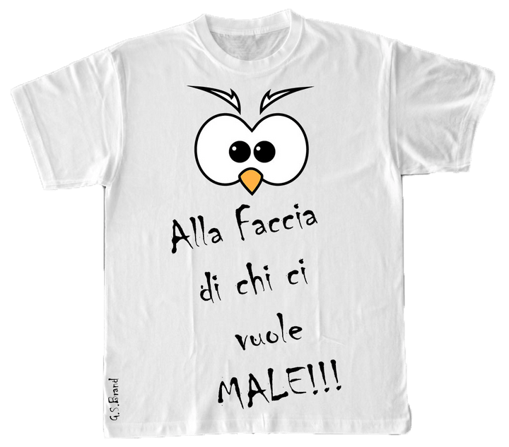 T-shirt Uomo ( Alla faccia di chi ci vuol - Gufetto Brand 