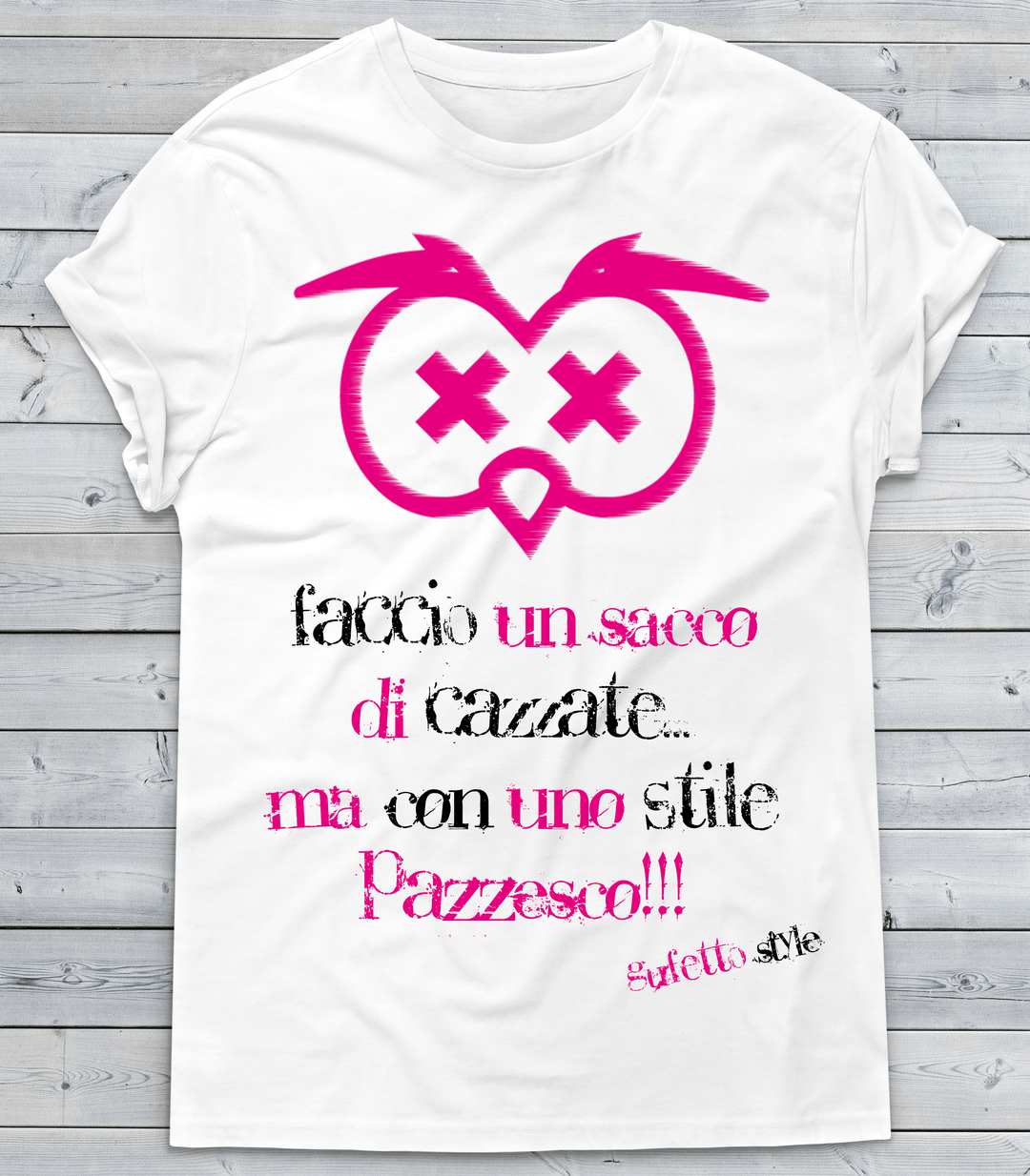T-shirt Uomo Faccio un sacco di cazzate... - Gufetto Brand 