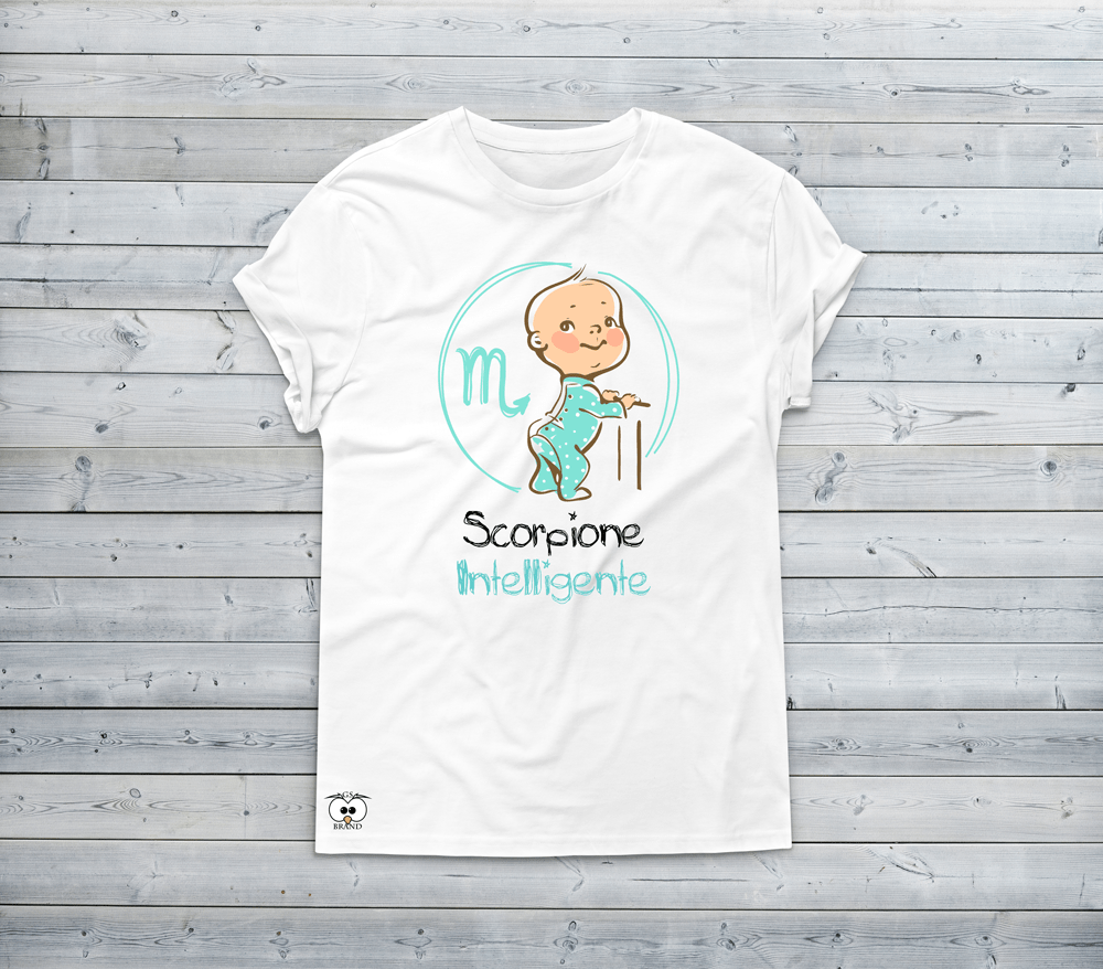 T-shirt Uomo Zodiac Siamo un pò piccoli Scorpione - Gufetto Brand 