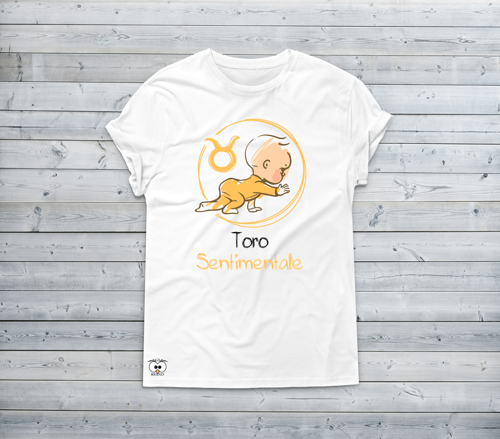 T-shirt Uomo Zodiac Siamo un pò piccoli Toro - Gufetto Brand 