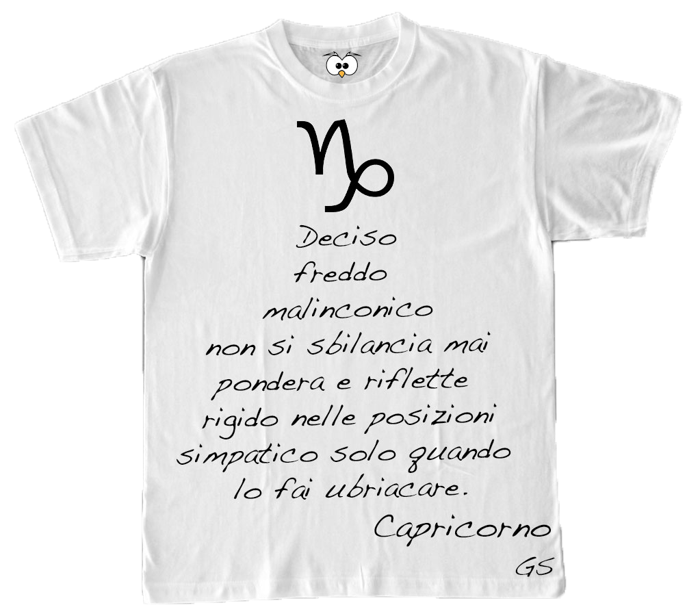 T-shirt Zodiac Donna Capricorno - Gufetto Brand 