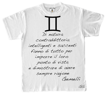 T-shirt Zodiac Uomo Gemelli