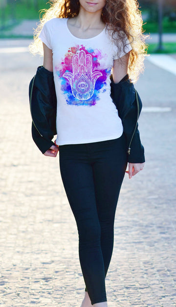 Gufetto Brand Uomo/Donna T-shirt Hamsa Hand