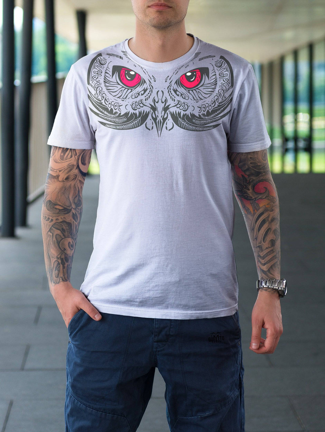 Gufetto Brand Uomo/Donna T-shirt Tribal Ows Eyes - Gufetto Brand 