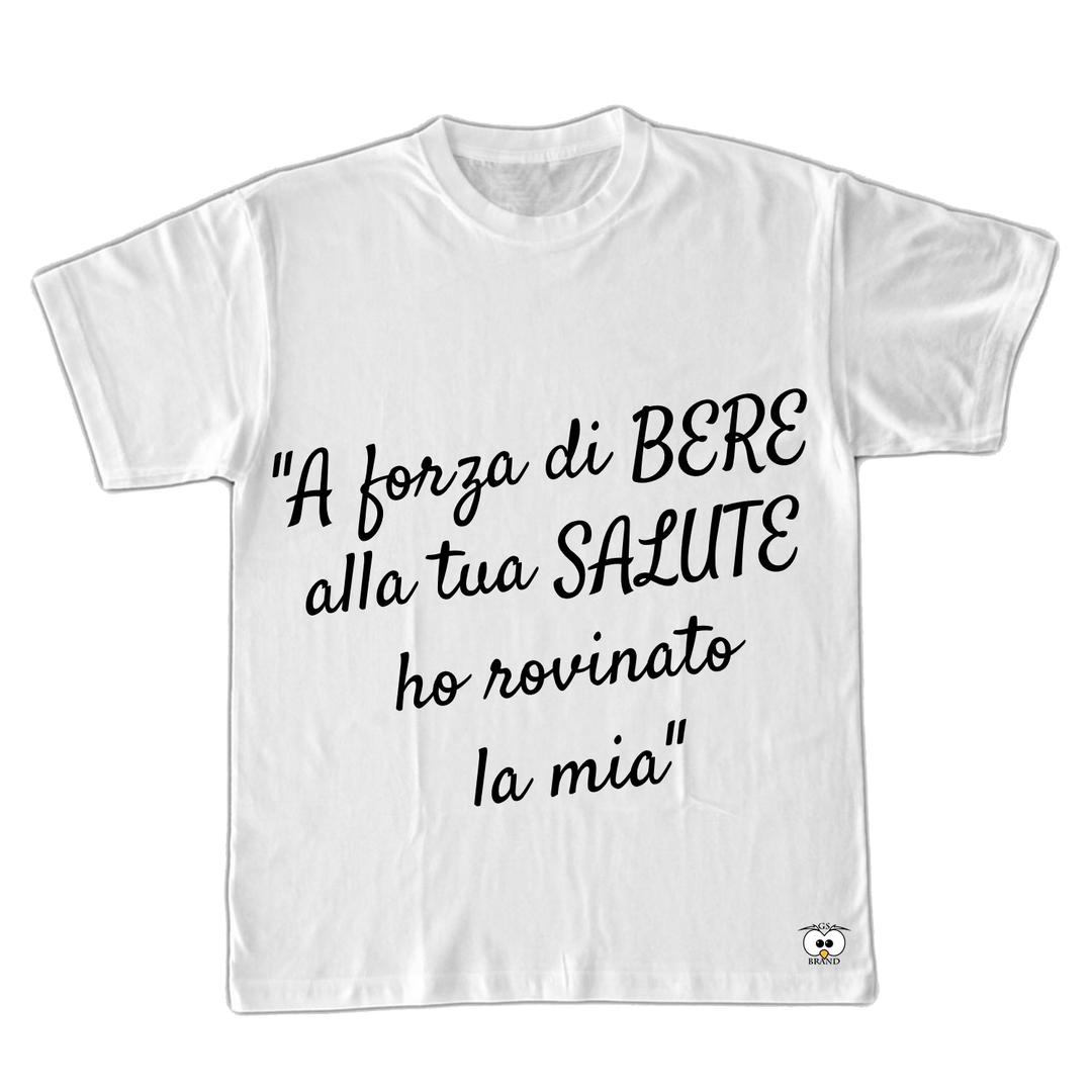 T-shirt A forza di Bere... - Gufetto Brand 