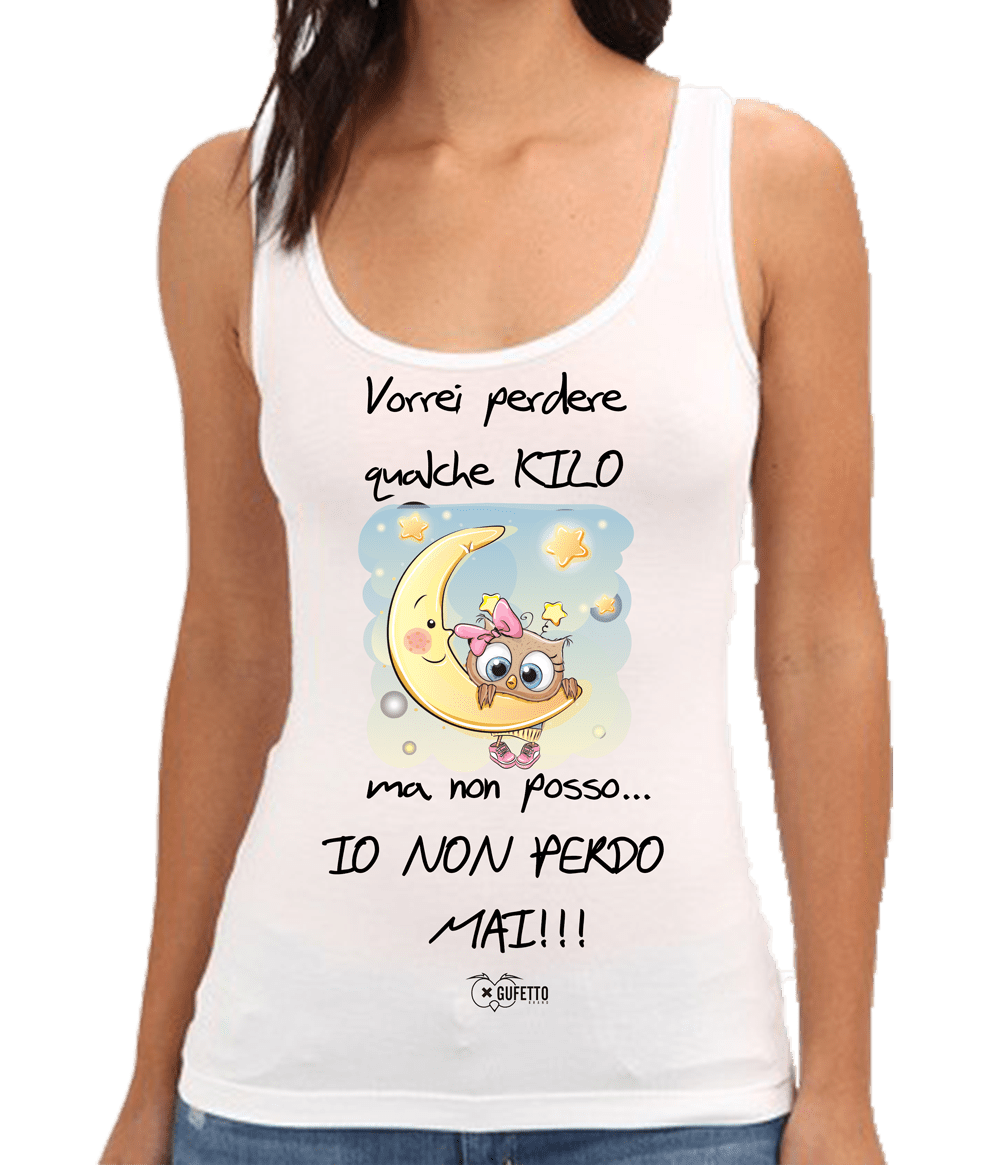 Canotta  Donna Vorrei Perdere - Gufetto Brand 