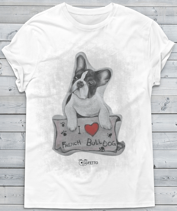 T-shirt Donna I Love French B.