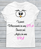 T-shirt Donna Vorrei Rilassarmi... - Gufetto Brand 