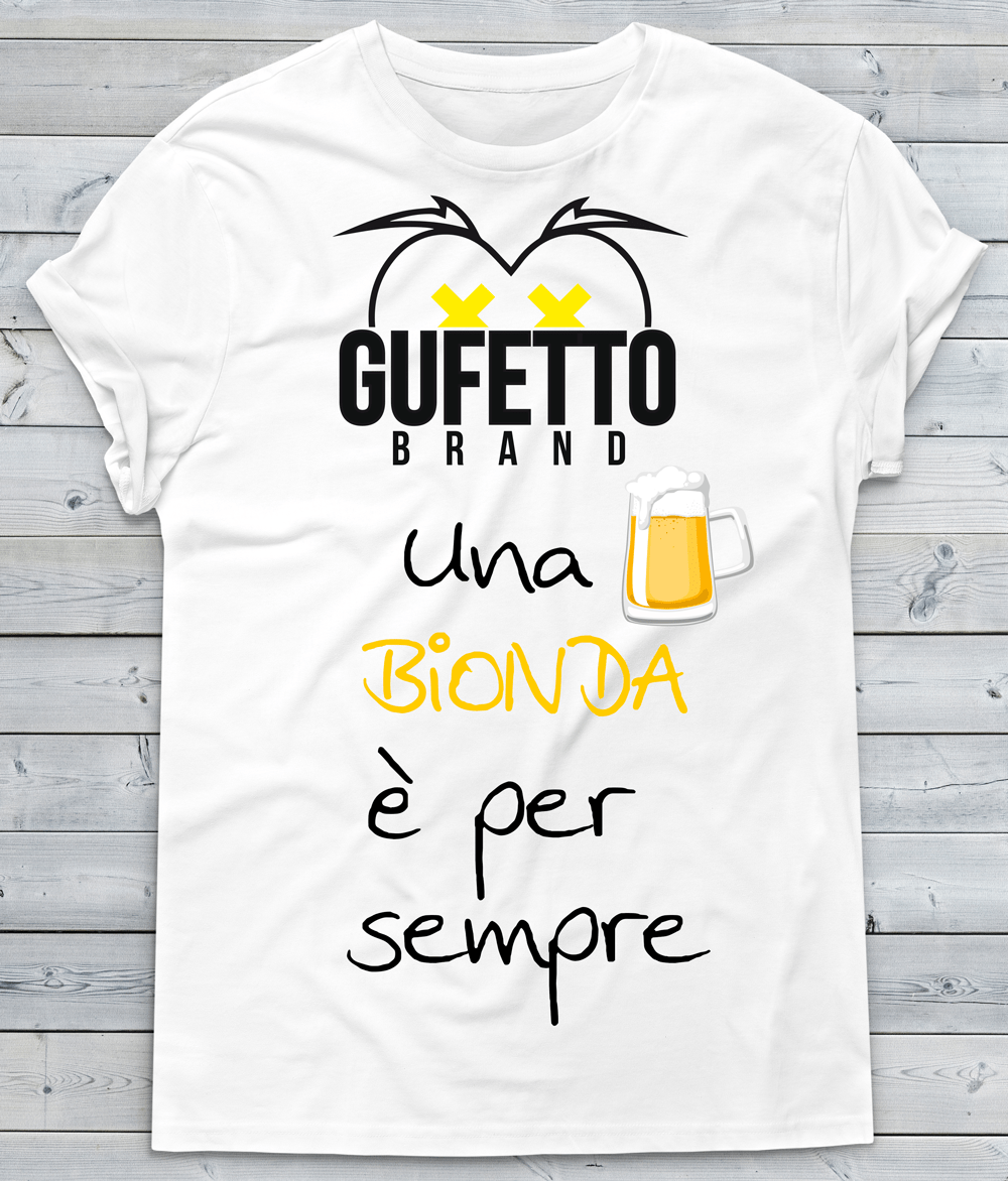 T-shirt Uomo Una Bionda... - Gufetto Brand 