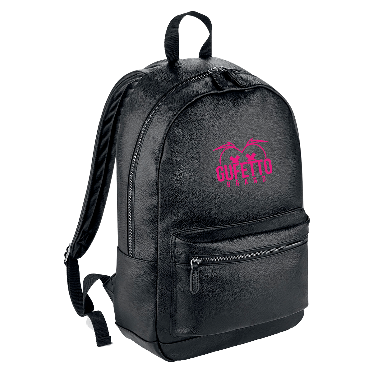 Zaino Nero Gufetto Brand ( Logo ricamato Fucsia ) - Gufetto Brand 