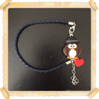 Bracciale Nero con Cuore - Gufetto Brand 