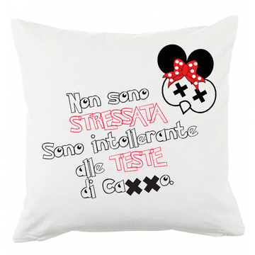 Cuscino Bianco Non sono Stressata