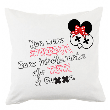 Cuscino Bianco Non sono Stressata
