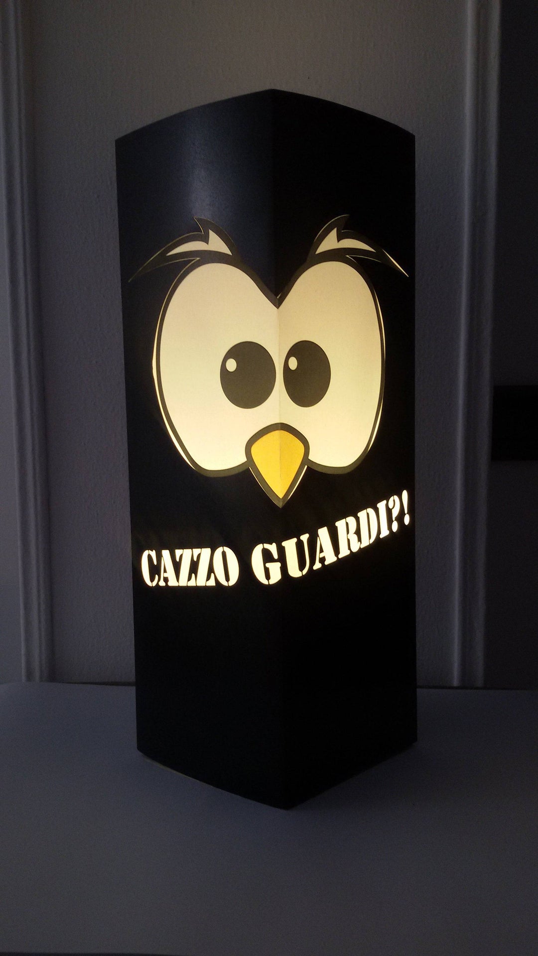 Gufetto-Lamp Nera Cazzo Guardi! - Gufetto Brand 