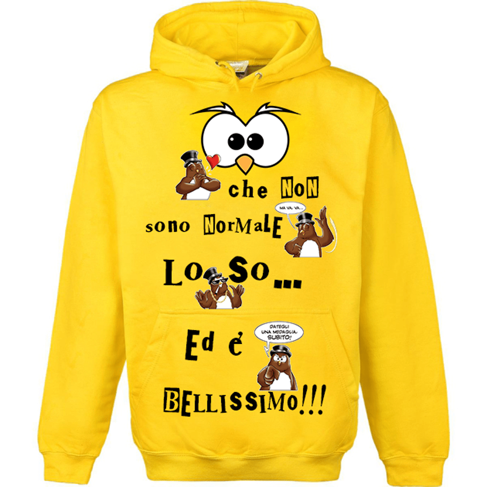 Felpa Yellow Donna Che non sono Normale... - Gufetto Brand 