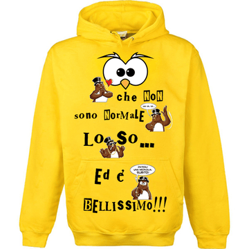 Felpa Yellow Uomo Che non sono Normale...