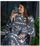Coperta con maniche donna Norvegese Grigio Scuro - Gufetto Brand 