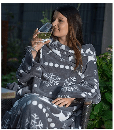 Coperta con maniche donna Norvegese Grigio Scuro - Gufetto Brand 