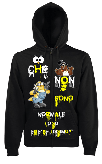 Felpa Uomo Black Paint