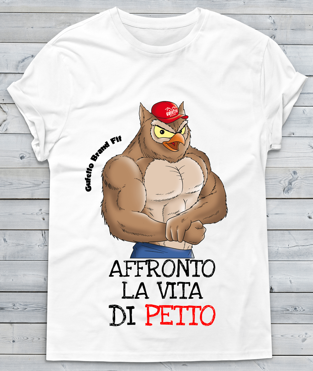 T-shirt Uomo Affronto la Vita - Gufetto Brand 