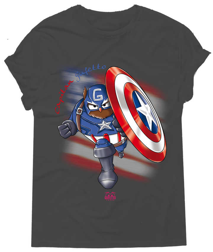 T-shirt Uomo Heroes Capitan Gufetto - Gufetto Brand 