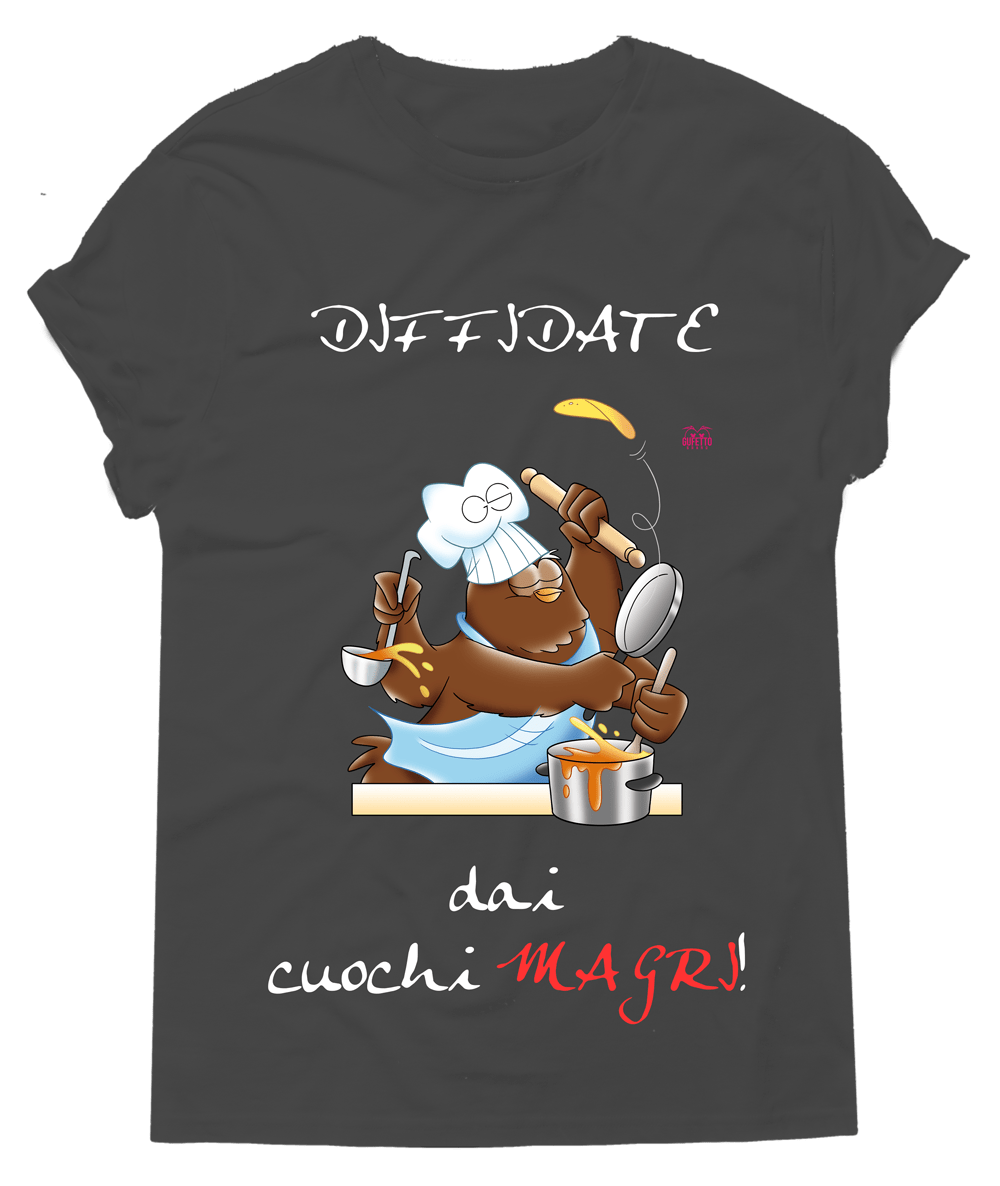 T-shirt Uomo In Cucina Diffidate - Gufetto Brand 